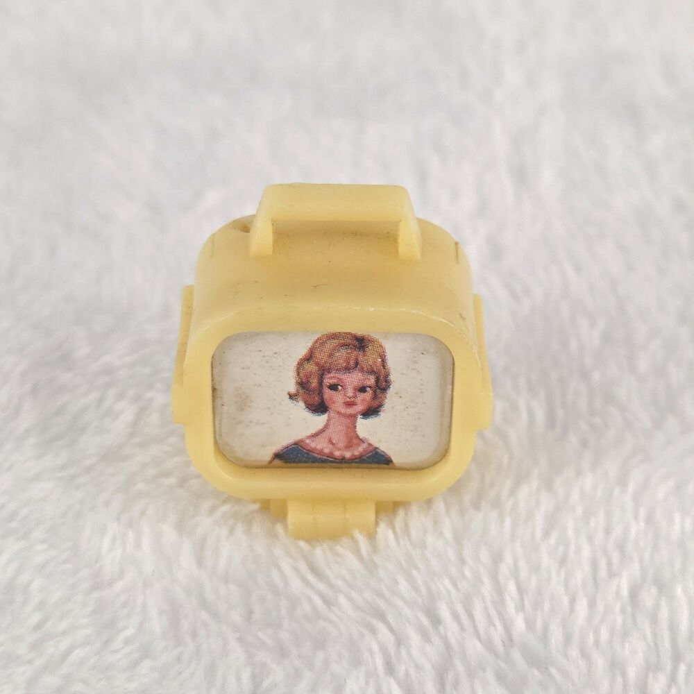 Vintage 1960s Ideal Tammy Doll Portable TV Japan 1" Dollhouse Accessory